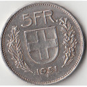 1951 B - 5 Franchi Argento Svizzera Guglielmo Tell MB